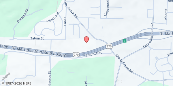 Map showing Lake Valley Community Church at 910 Shady Grove Rd., Hot Springs, AR