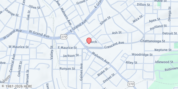 Map showing Salvation Army - Hot Springs at 115 Cresent Ave, Hot Springs, AR