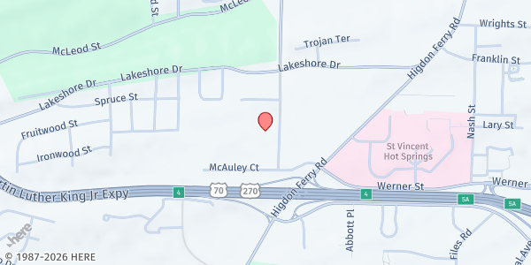 Map showing Trinity Church/Oasis - Hot Springs at 670 Panama St, Hot Springs, AR