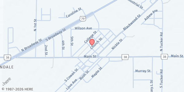 Map showing Nourish Mobile - Hughes at 201 Church Street, Hughes, AR