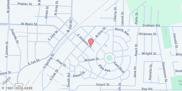 Map showing Jacksonville Care Channel at 201 N. Elm St., Jacksonville, AR
