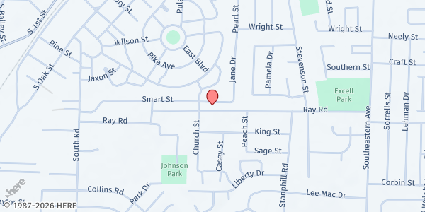 Map showing Mt. Pisgah Church Pantry at 716 Smart St., Jacksonville, AR