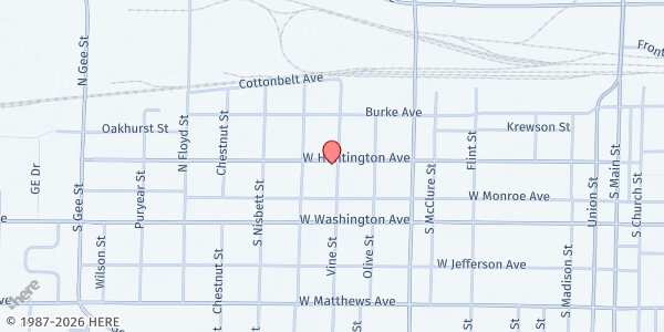 Map showing Helping Neighbors - Jonesboro at 501 W. Highland Dr., Jonesboro, AR