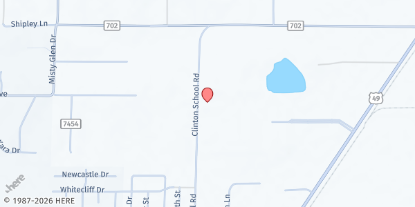 Map showing Nettleton Baptist Church at 7001 Johnson Ave., Jonesboro, AR