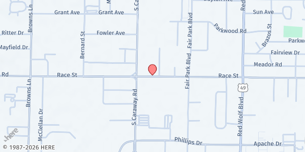 Map showing Nettleton Baptist Church at 7001 E. Johnson Avenue, Jonesboro, AR