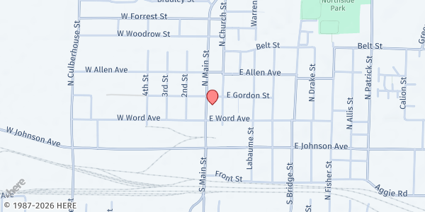 Map showing New St. John Missionary Baptist Church at 310 N. Main St., Jonesboro, AR