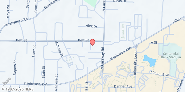 Map showing Northpointe Church of Christ at 500 Pepper Dr, Jonesboro, AR