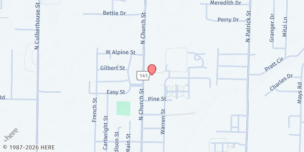 Map showing Parker Park Community Center at 1506 N Church St, Jonesboro, AR