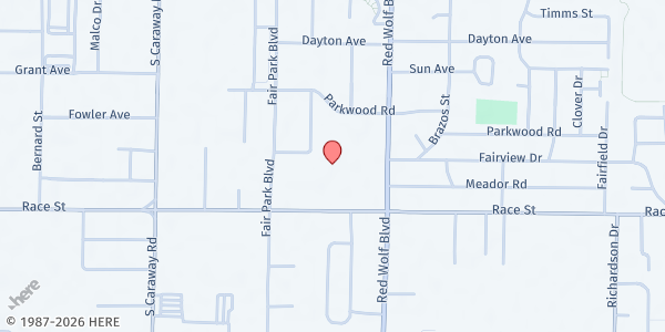 Map showing Temple Baptist Church at 2834 Race St, Jonesboro, AR