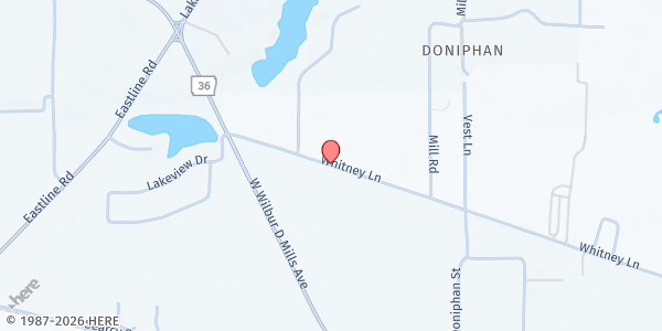 Map showing Connection Assembly at 1215 Whitney Ln., Kensett, AR