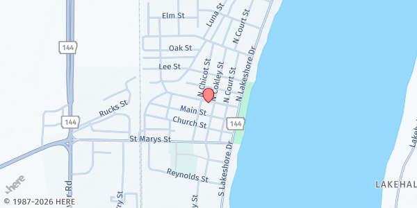 Map showing Lake Village Food Pantry at 311 Jackson St, Lake Village, AR