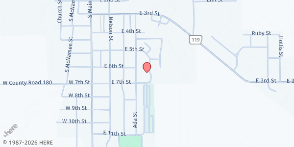 Map showing Leachville Community Center at 413 E 5th St, Leachville, AR