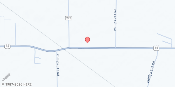 Map showing Watson Temple Church at 2344 US 49, Lexa, AR