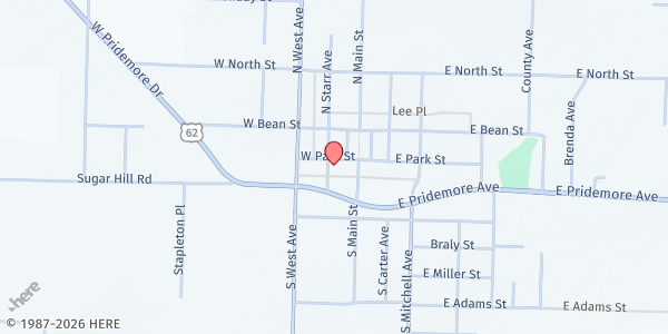 Map showing Grace Place at 120 W Park St, Lincoln, AR