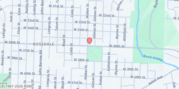 Map showing Centro Cristiano Revive at 8114 W. 36th St., Little Rock, AR