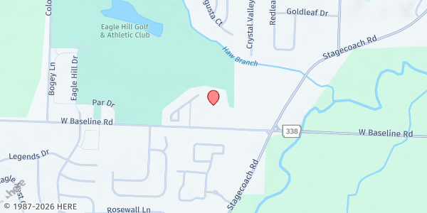 Map showing Henderson United Methodist Church at 13000 W Baseline, Little Rock, AR