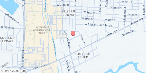 Map showing Islamic Center of Little Rock at 3224 Anna St., Little Rock, AR