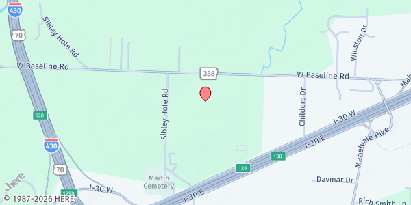 Map showing Little Rock Church - The Benefit Bank of Arkansas at 10701 W. Baseline Rd., Little Rock, AR