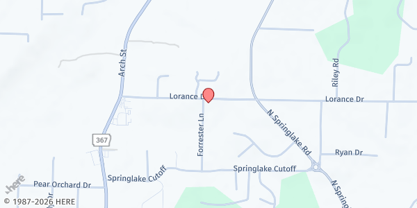 Map showing Lorance Drive COC- Little Rock at 4215 Lorance Dr., Little Rock, AR