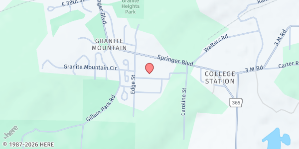 Map showing Mt Calvary MBC- LR at 1900 Simpson St., Little Rock, AR