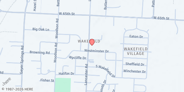 Map showing Pleasant Hill Baptist Church at 6803 Lancaster Rd., Little Rock, AR