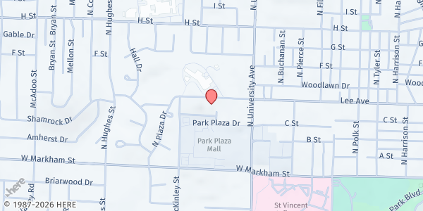 Map showing Recovery Centers of Arkansas at 6301 Father Tribow St., Little Rock, AR