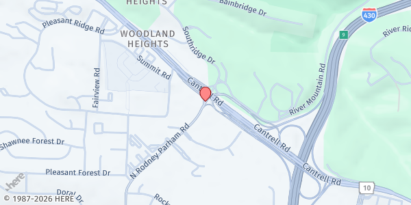 Map showing Seventh Day Adventist Church/ LR Seventh Adv Com at 8708 Rodney Parham, Little Rock, AR