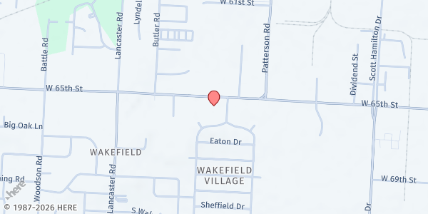 Map showing Solid Rock Missionary Baptist Church at 4709 W 65th St, Little Rock, AR