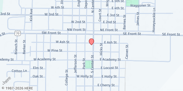 Map showing Family Resource Services - Lonoke at 206 S. Center St., Lonoke, AR