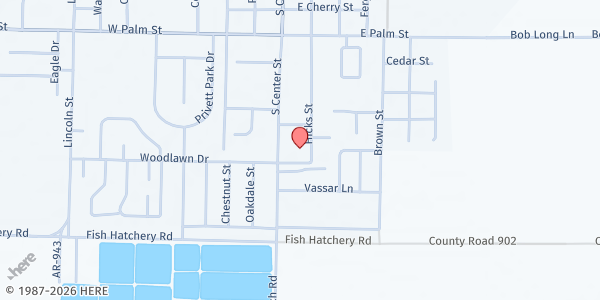 Map showing Lonoke Senior Center at 1 Newberry Ct., Lonoke, AR