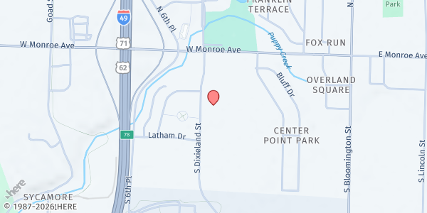 Map showing Lowell Mobile Pantry at 119 S. Dixieland Rd., Lowell, AR