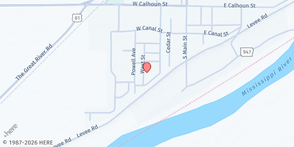 Map showing Lighthouse Prayer Temple at 627 West St., Luxora, AR