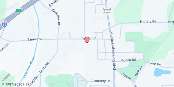 Map showing Gospel Light Baptist Church - Malvern at 1585 Tanner St., Malvern, AR