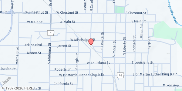 Map showing Delta Dream Ministry at 103 W. Mississippi St., Marianna, AR