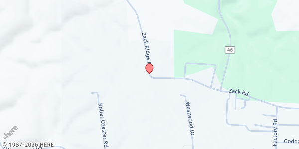 Map showing Searcy County Senior Center at 509 Zack Rd., Marshall, AR