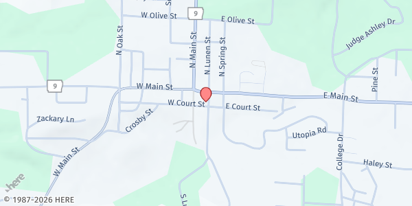 Map showing The Manna House at 40 Lunen Street, Melbourne, AR