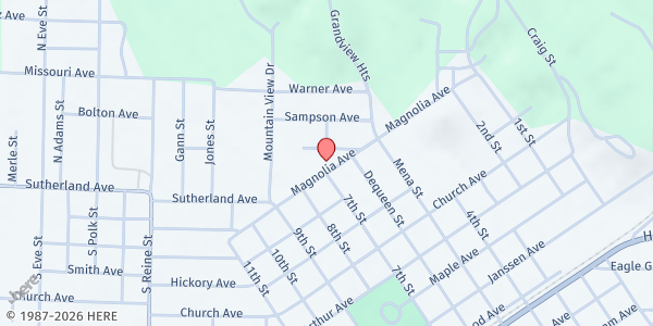 Map showing The Salvation Army - Polk County Unit at 401 Sherwood Ave., Mena, AR