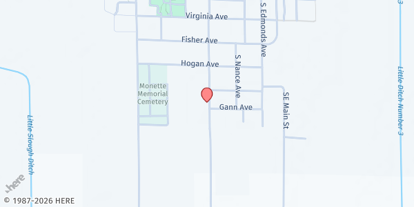 Map showing Monette Senior Life Center at 504 S. Williams St., Monette, AR