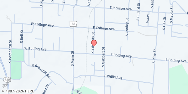 Map showing Arise Ministry, Inc - Food Pantry at 468 S. Edwards St., Monticello, AR