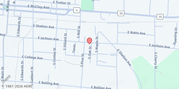 Map showing Revival Center COGIC - Monticello at 311 S Pine St, Monticello, AR