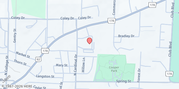 Map showing Food Bank of North Central Arkansas at Food Bank of North Central Arkansas, Mountain Home, AR