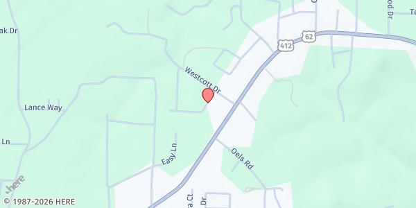 Map showing Holy Cross Lutheran Church Food Pantry at 48 Carnation Drive, Mountain Home, AR