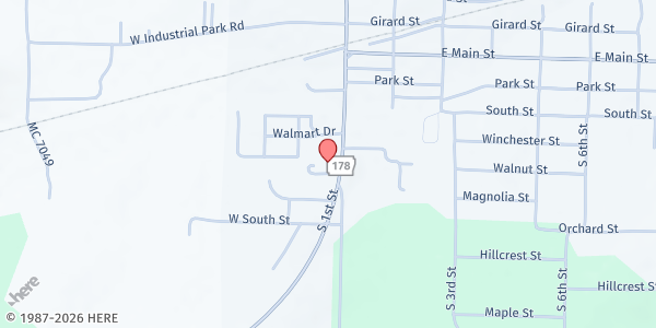 Map showing Redeemer Food Pantry at 317 N. West Street, Mountain Home, AR