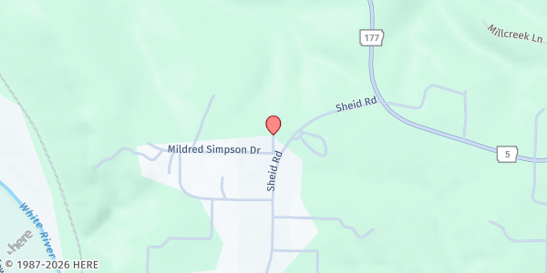 Map showing UMC Back Pack Food 4 Kids Program - Mountain Home at 605 W. 6th St., Mountain Home, AR