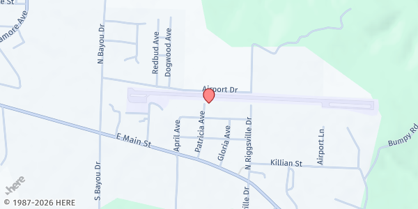 Map showing Mountain View Senior Center at 311 Patricia Avenue, Mountain View, AR