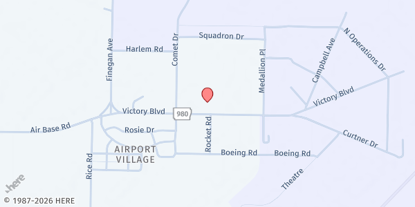 Map showing ASUN Newport at 7648 Victory Blvd, Newport, AR
