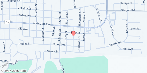 Map showing First United Pentecostal Church at 206 Warner St, Newport, AR