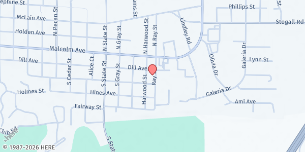 Map showing Newport Pentecostal Church of God at 205 Ray St, Newport, AR