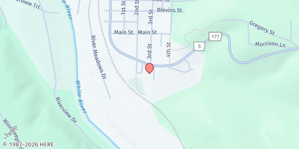Map showing Norfork Mobile Food Pantry at 14215 Highway 5 South, Norfork, AR
