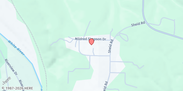 Map showing Norfork Schools Backpack Program at 136 Mildred Simpson Drive, Norfork, AR